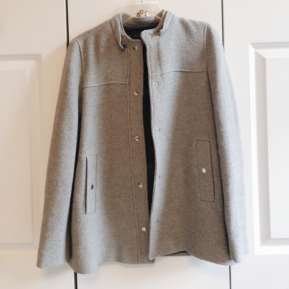 Zara grey long coat